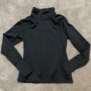 Athleta fleece lined funnel neck zip top